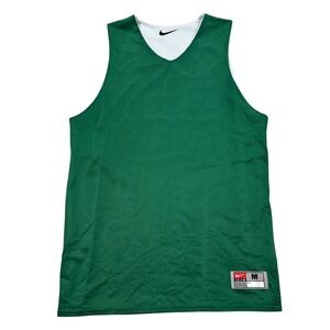 Nike Reversible Basketball Jersey Men's Medium Green White Practice Blank